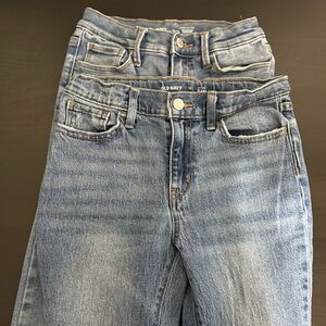 OLD NAVY size 12‎ Rockstar Jeggings High Rise Flare  jeans lot of 2 pair Youth
